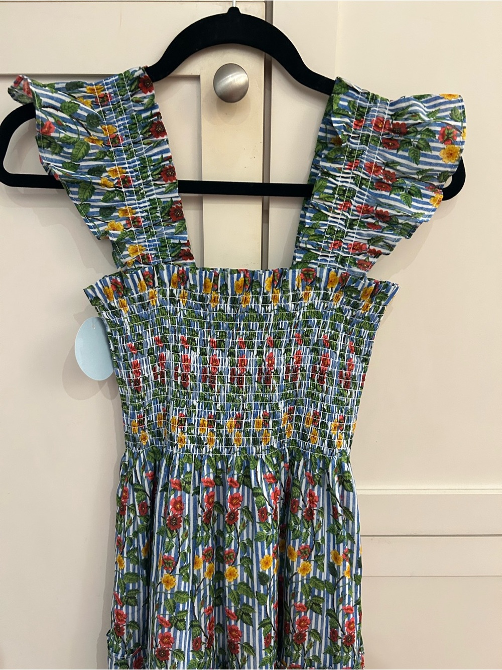 NWT Hillhouse home “Ellie” nap dress in geranium stripe, size XS. - Picture 4 of 6